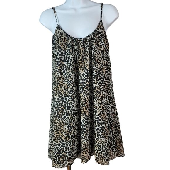 Show Me Your Mumu Strappy Mini Dress Brown Small Sleeveless Animal Print Cheetah - Picture 1 of 8